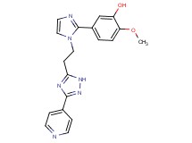 2-methoxy-5-{1-[2-(3-pyridin-4-yl-1H-1,2,4-triazol-5-yl)ethyl]-1H-imidazol-2-yl}phenol