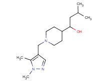 1-{1-[(1,5-dimethyl-1H-pyrazol-4-yl)methyl]-4-piperidinyl}-3-methyl-1-butanol