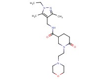 N-[(1-ethyl-3,5-dimethyl-1H-pyrazol-4-yl)methyl]-1-[2-(4-morpholinyl)ethyl]-6-oxo-3-piperidinecarboxamide