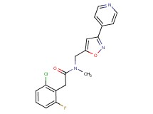 2-(2-chloro-6-fluorophenyl)-N-methyl-N-{[3-(4-pyridinyl)-5-isoxazolyl]methyl}acetamide