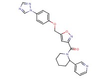 3-{1-[(5-{[4-(1H-1,2,4-triazol-1-yl)phenoxy]methyl}-3-isoxazolyl)carbonyl]-2-piperidinyl}pyridine