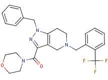 1-benzyl-3-(4-morpholinylcarbonyl)-5-[2-(trifluoromethyl)benzyl]-4,5,6,7-tetrahydro-1H-pyrazolo[4,3-c]pyridine