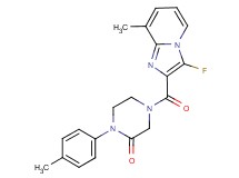 4-[(3-fluoro-8-methylimidazo[1,2-a]pyridin-2-yl)carbonyl]-1-(4-methylphenyl)-2-piperazinone