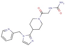 N-(2-oxo-2-{4-[1-(2-pyridinylmethyl)-1H-imidazol-2-yl]-1-piperidinyl}ethyl)urea