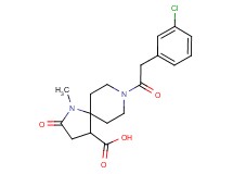 8-[(3-chlorophenyl)acetyl]-1-methyl-2-oxo-1,8-diazaspiro[4.5]decane-4-carboxylic acid