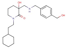 1-(2-cyclohexylethyl)-3-hydroxy-3-({[4-(hydroxymethyl)benzyl]amino}methyl)piperidin-2-one