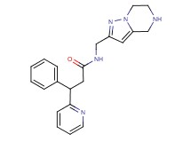 3-phenyl-3-pyridin-2-yl-N-(4,5,6,7-tetrahydropyrazolo[1,5-a]pyrazin-2-ylmethyl)propanamide