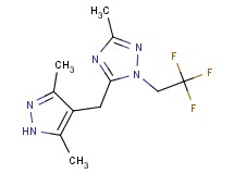 5-[(3,5-dimethyl-1H-pyrazol-4-yl)methyl]-3-methyl-1-(2,2,2-trifluoroethyl)-1H-1,2,4-triazole