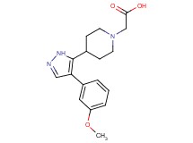 {4-[4-(3-methoxyphenyl)-1H-pyrazol-5-yl]piperidin-1-yl}acetic acid