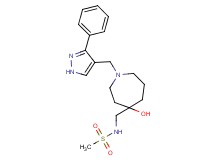 N-({4-hydroxy-1-[(3-phenyl-1H-pyrazol-4-yl)methyl]-4-azepanyl}methyl)methanesulfonamide