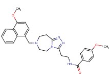 4-methoxy-N-(2-{7-[(4-methoxy-1-naphthyl)methyl]-6,7,8,9-tetrahydro-5H-[1,2,4]triazolo[4,3-d][1,4]diazepin-3-yl}ethyl)benzamide
