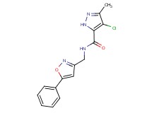 4-chloro-3-methyl-N-[(5-phenylisoxazol-3-yl)methyl]-1H-pyrazole-5-carboxamide