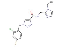 1-(2-chloro-4-fluorobenzyl)-N-[(1-ethyl-1H-imidazol-2-yl)methyl]-1H-1,2,3-triazole-4-carboxamide