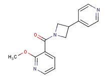 2-methoxy-3-{[3-(4-pyridinyl)-1-azetidinyl]carbonyl}pyridine