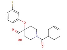 1-(cyclohex-3-en-1-ylcarbonyl)-4-(3-fluorophenoxy)piperidine-4-carboxylic acid