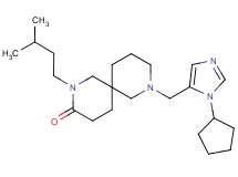 8-[(1-cyclopentyl-1H-imidazol-5-yl)methyl]-2-(3-methylbutyl)-2,8-diazaspiro[5.5]undecan-3-one