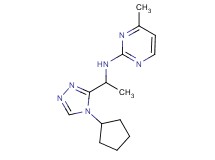 N-[1-(4-cyclopentyl-4H-1,2,4-triazol-3-yl)ethyl]-4-methyl-2-pyrimidinamine