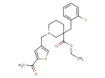 ethyl 1-[(5-acetyl-3-thienyl)methyl]-3-(2-fluorobenzyl)-3-piperidinecarboxylate