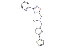 N-methyl-1-[3-(2-pyridinyl)-1,2,4-oxadiazol-5-yl]-N-{[2-(2-thienyl)-1,3-thiazol-4-yl]methyl}methanamine