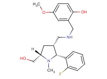 2-[({[(2R*,3R*,5S*)-2-(2-fluorophenyl)-5-(hydroxymethyl)-1-methyl-3-pyrrolidinyl]methyl}amino)methyl]-4-methoxyphenol