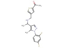 1-{4-[({1-[1-(2,4-difluorophenyl)-5-methyl-1H-pyrazol-4-yl]ethyl}amino)methyl]-2-thienyl}ethanone