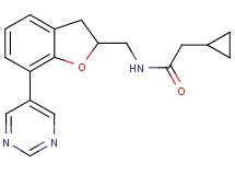 2-cyclopropyl-N-{[7-(5-pyrimidinyl)-2,3-dihydro-1-benzofuran-2-yl]methyl}acetamide