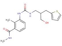 3-[({[3-hydroxy-2-(2-thienylmethyl)propyl]amino}carbonyl)amino]-N,2-dimethylbenzamide