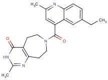 7-[(6-ethyl-2-methyl-4-quinolinyl)carbonyl]-2-methyl-3,5,6,7,8,9-hexahydro-4H-pyrimido[4,5-d]azepin-4-one