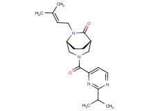 (1S*,5R*)-3-[(2-isopropyl-4-pyrimidinyl)carbonyl]-6-(3-methyl-2-buten-1-yl)-3,6-diazabicyclo[3.2.2]nonan-7-one