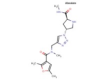 (4R)-4-(4-{[(2,5-dimethyl-3-furoyl)(methyl)amino]methyl}-1H-1,2,3-triazol-1-yl)-N-methyl-L-prolinamide hydrochloride