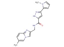 N-[(6-methylimidazo[1,2-a]pyridin-2-yl)methyl]-3-(1-methyl-1H-pyrrol-2-yl)-1H-pyrazole-5-carboxamide
