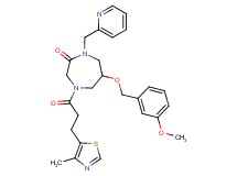 6-[(3-methoxybenzyl)oxy]-4-[3-(4-methyl-1,3-thiazol-5-yl)propanoyl]-1-(2-pyridinylmethyl)-1,4-diazepan-2-one
