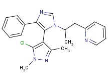 2-{2-[5-(5-chloro-1,3-dimethyl-1H-pyrazol-4-yl)-4-phenyl-1H-imidazol-1-yl]propyl}pyridine