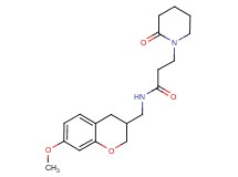 N-[(7-methoxy-3,4-dihydro-2H-chromen-3-yl)methyl]-3-(2-oxopiperidin-1-yl)propanamide