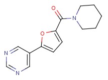 5-[5-(piperidin-1-ylcarbonyl)-2-furyl]pyrimidine