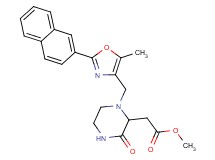 methyl (1-{[5-methyl-2-(2-naphthyl)-1,3-oxazol-4-yl]methyl}-3-oxo-2-piperazinyl)acetate