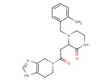 4-(2-methylbenzyl)-3-[2-oxo-2-(1,4,6,7-tetrahydro-5H-imidazo[4,5-c]pyridin-5-yl)ethyl]piperazin-2-one