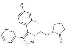 1-{2-[5-(2-fluoro-4-methylphenyl)-4-phenyl-1H-imidazol-1-yl]ethyl}pyrrolidin-2-one