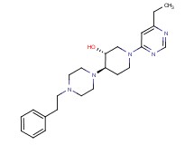 (3R*,4R*)-1-(6-ethyl-4-pyrimidinyl)-4-[4-(2-phenylethyl)-1-piperazinyl]-3-piperidinol