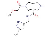 (3aR*,6aR*)-2-(methoxyacetyl)-N-[(3-methyl-1H-pyrazol-5-yl)methyl]hexahydropyrrolo[3,4-c]pyrrole-3a(1H)-carboxamide