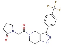 1-(2-oxo-2-{3-[4-(trifluoromethyl)phenyl]-1,4,6,7-tetrahydro-5H-pyrazolo[4,3-c]pyridin-5-yl}ethyl)-2-pyrrolidinone