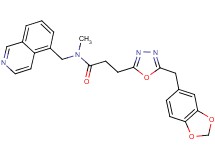 3-[5-(1,3-benzodioxol-5-ylmethyl)-1,3,4-oxadiazol-2-yl]-N-(5-isoquinolinylmethyl)-N-methylpropanamide