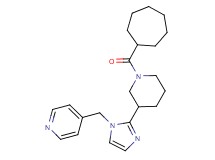 4-({2-[1-(cycloheptylcarbonyl)-3-piperidinyl]-1H-imidazol-1-yl}methyl)pyridine