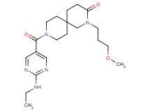 9-{[2-(ethylamino)pyrimidin-5-yl]carbonyl}-2-(3-methoxypropyl)-2,9-diazaspiro[5.5]undecan-3-one