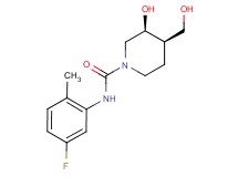 (3S*,4R*)-N-(5-fluoro-2-methylphenyl)-3-hydroxy-4-(hydroxymethyl)-1-piperidinecarboxamide