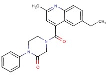 4-[(6-ethyl-2-methyl-4-quinolinyl)carbonyl]-1-phenyl-2-piperazinone