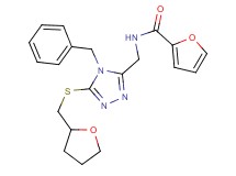 N-({4-benzyl-5-[(tetrahydro-2-furanylmethyl)thio]-4H-1,2,4-triazol-3-yl}methyl)-2-furamide