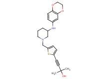 4-(5-{[3-(2,3-dihydro-1,4-benzodioxin-6-ylamino)-1-piperidinyl]methyl}-2-thienyl)-2-methyl-3-butyn-2-ol