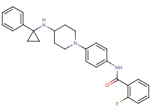 2-fluoro-N-(4-{4-[(1-phenylcyclopropyl)amino]-1-piperidinyl}phenyl)benzamide