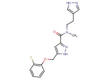 5-[(2-fluorophenoxy)methyl]-N-methyl-N-[2-(1H-pyrazol-4-yl)ethyl]-1H-pyrazole-3-carboxamide